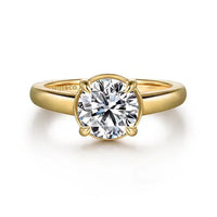 14K Yellow Gold Round Diamond Engagement Ring