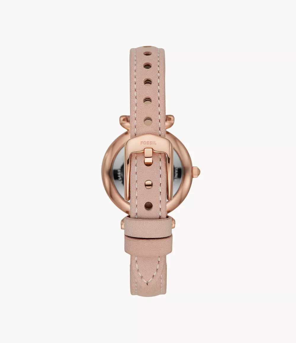 Carlie Mini Blush Leather Watch
