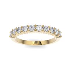 14K Gold Diamond Wedding Band