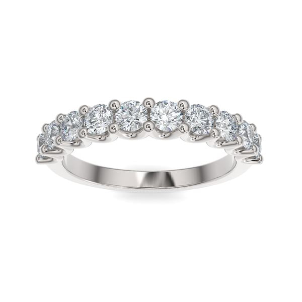 14K Gold Diamond U-Shape Wedding Band