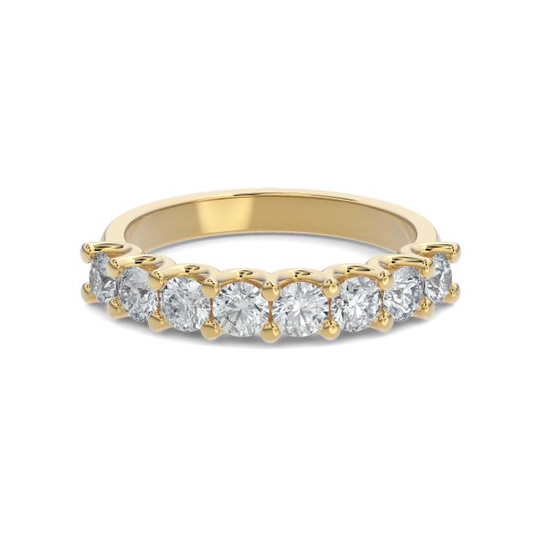 14K Gold Diamond U-Shape Wedding Band