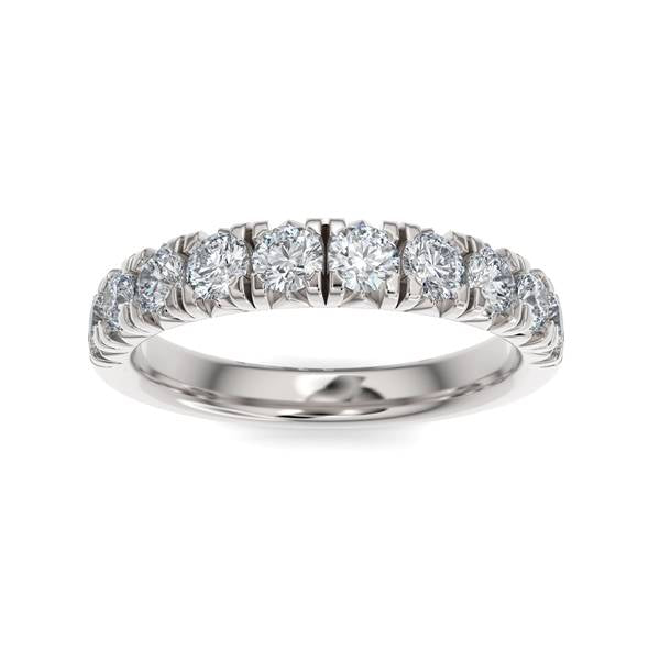 14K Gold Diamond French Pave Wedding Band