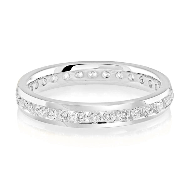 14K Gold Diamond Channel Set Wedding Band