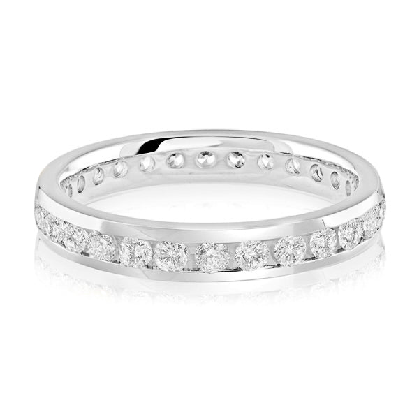 14K Gold Diamond Channel Set Wedding Band