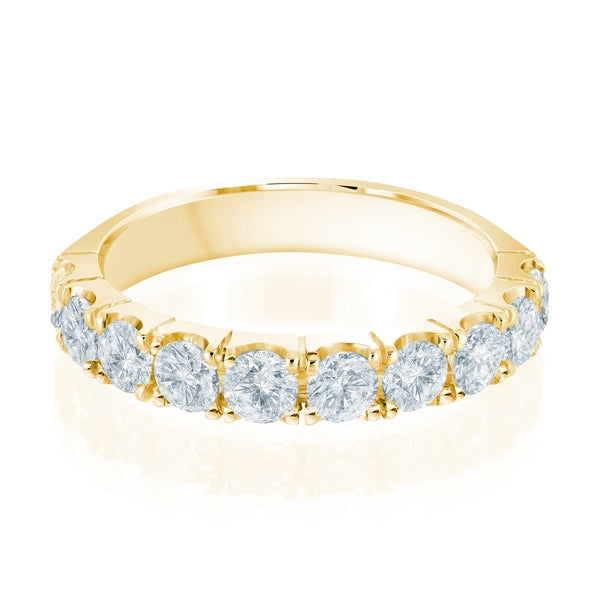 14K Gold Diamond Wedding Band