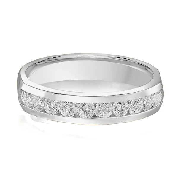 14K Gold Diamond Channel Set Wedding Band