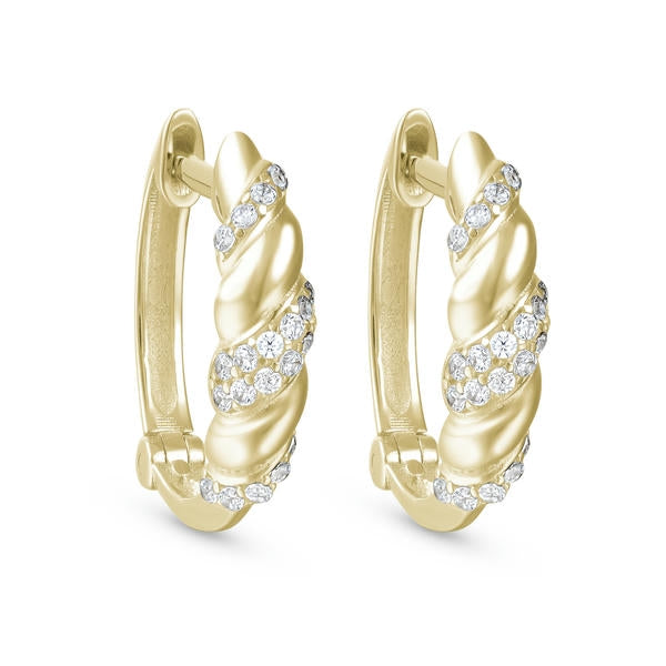 Lab Grown Diamond Thick Twist Hoops