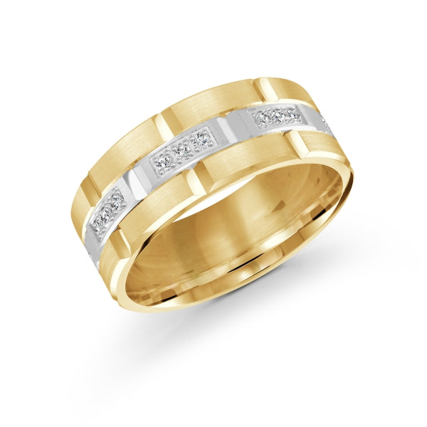 14K Gold Diamond Wedding Band
