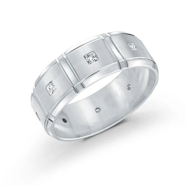 14K Gold Diamond Wedding Band