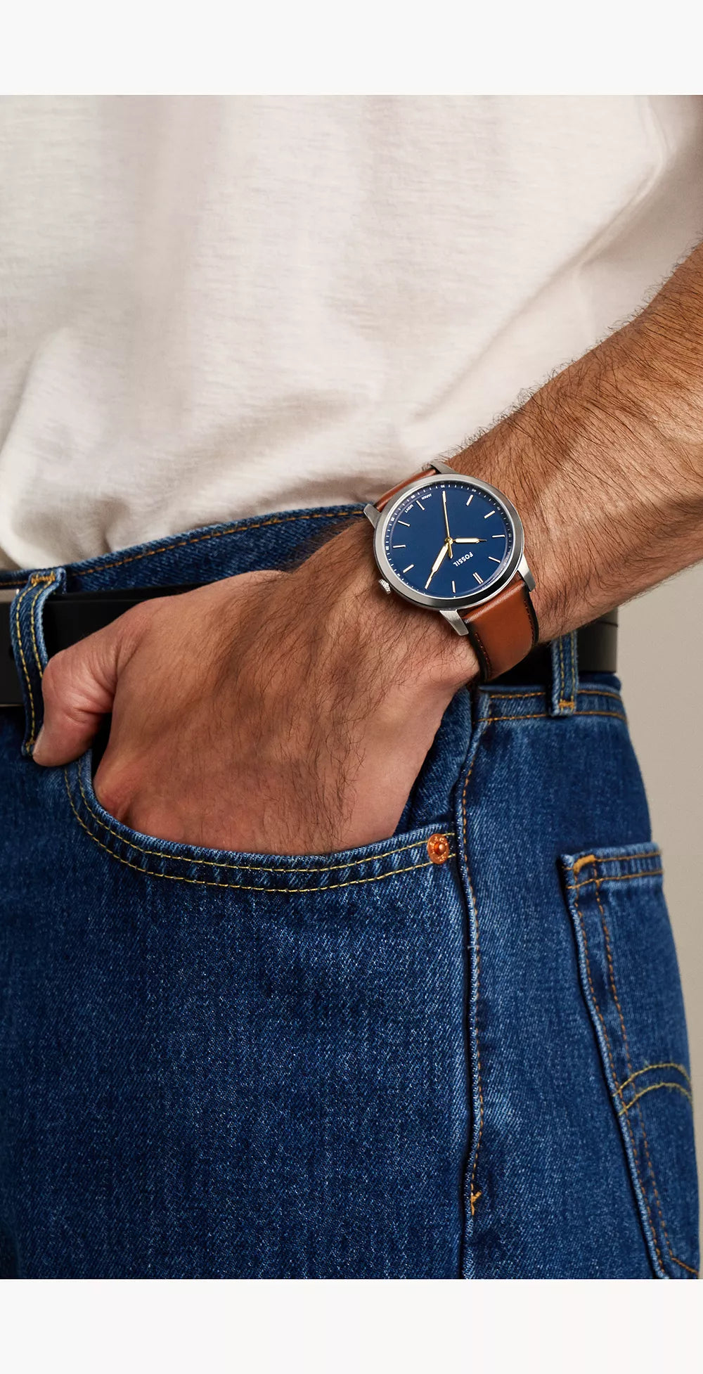 Minimalist Light Brown Leather Watch