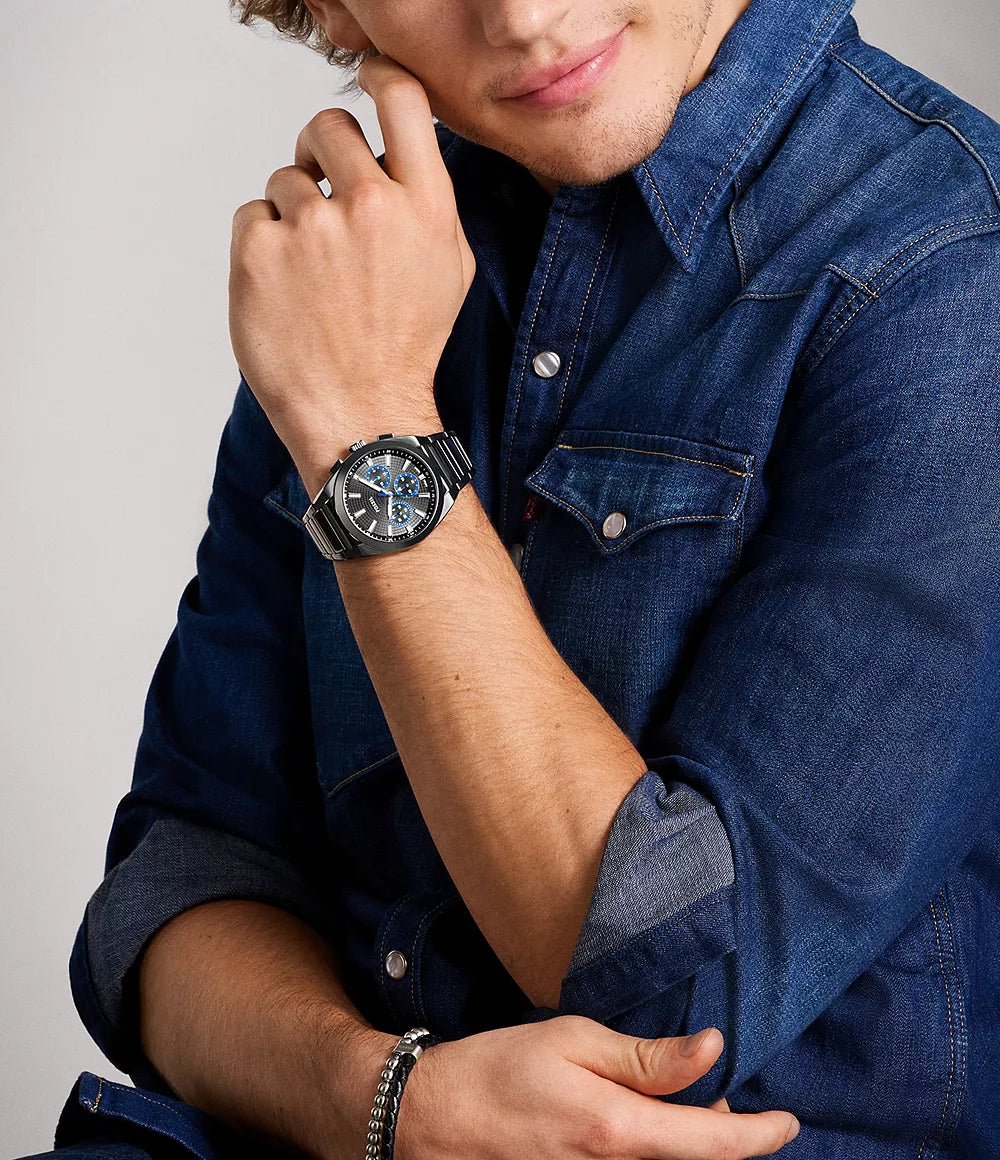 Everett Chronograph Smoke Stainless Steel Watch