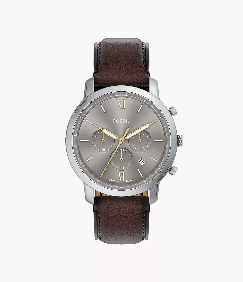 Neutra Chronograph Brown Leather Watch
