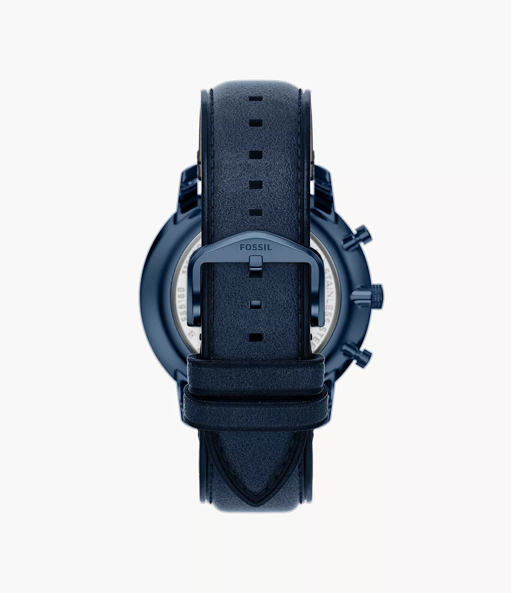Neutra Chronograph Navy Leather Watch