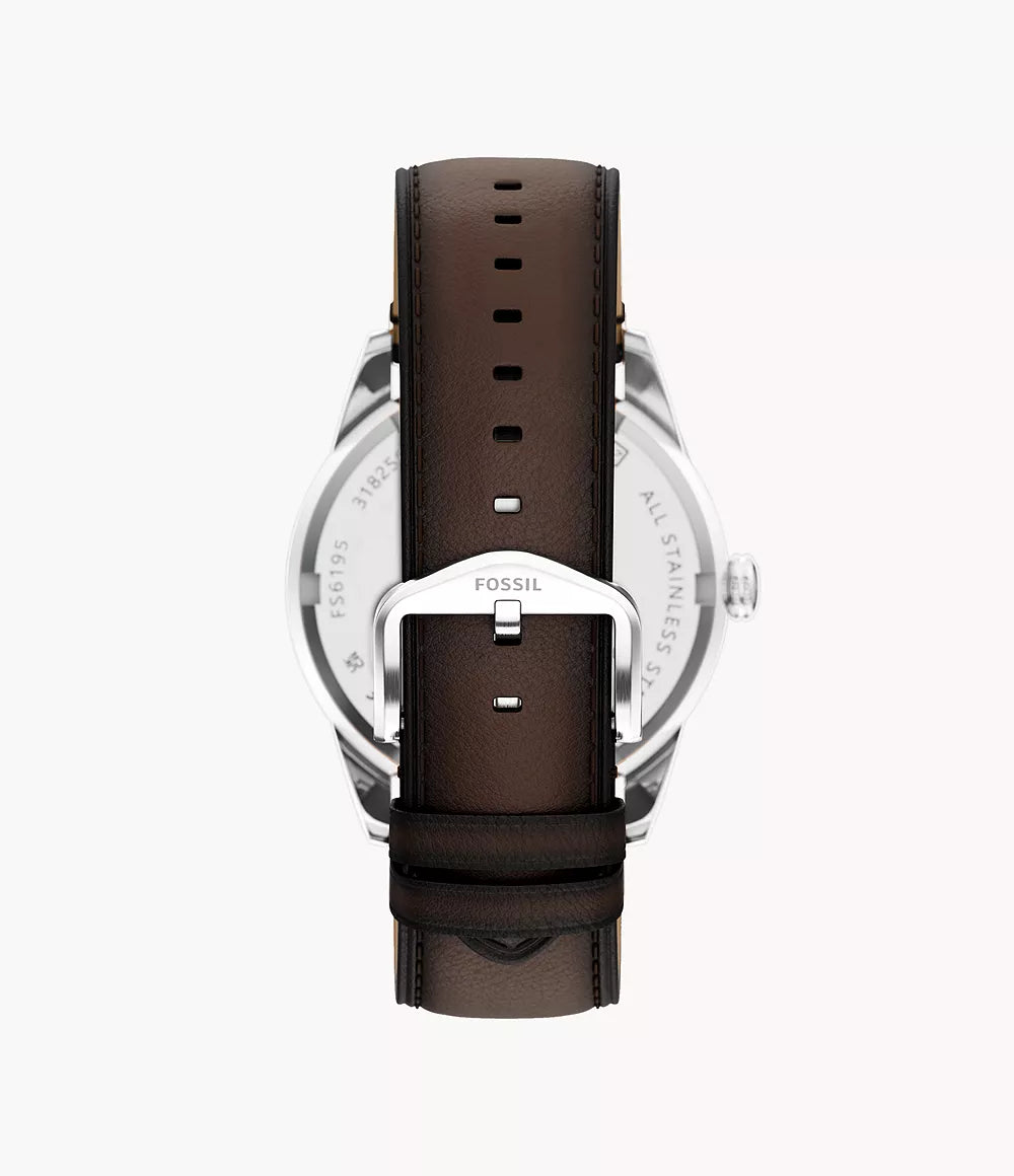 Pearson Multifunction Brown Leather Watch
