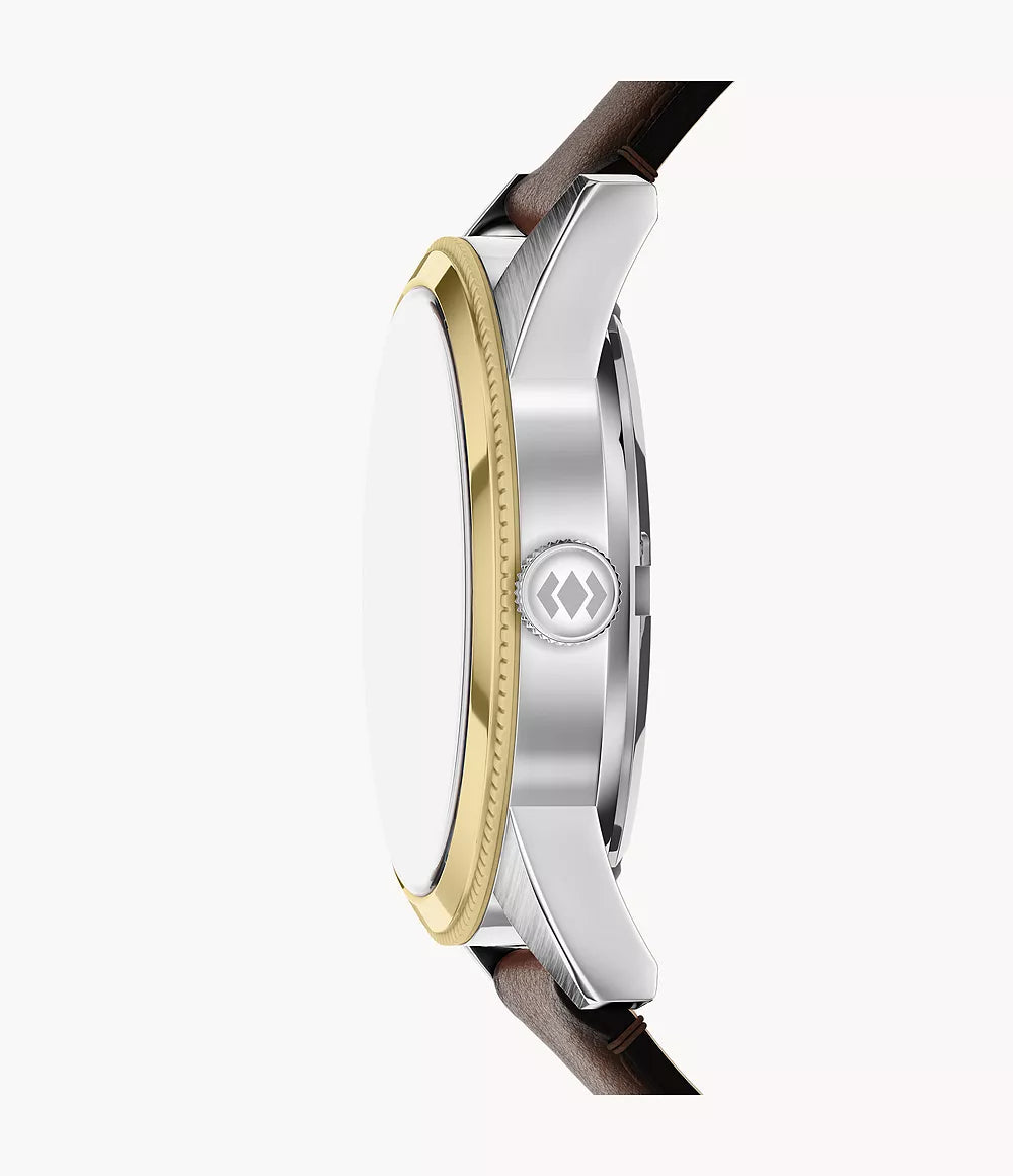 Pearson Multifunction Brown Leather Watch