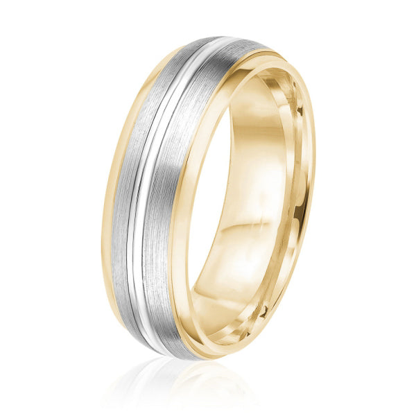 14K Gold Two Toned Wedding Band
