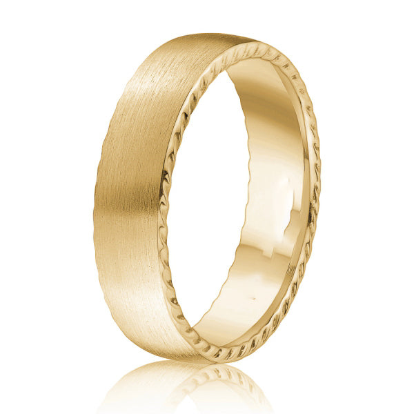 14K Gold Satin Wedding Band