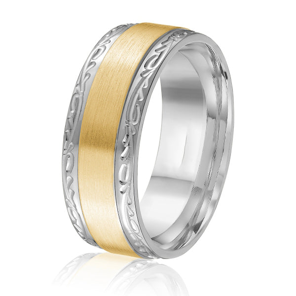 14K Gold Two-Toned Wedding Band