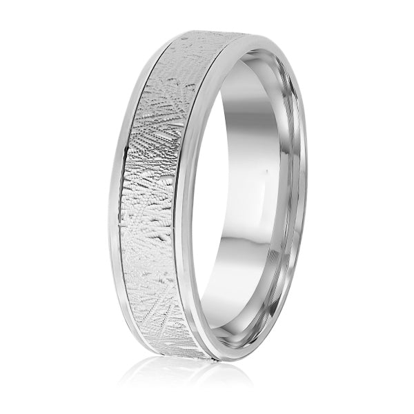 14K Gold Textured Wedding Band