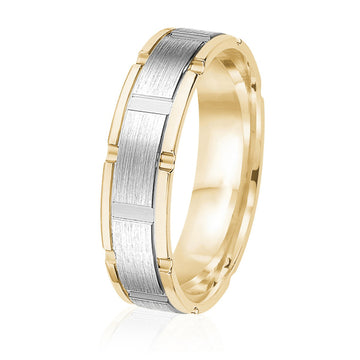 14K Gold Satin Finish Wedding Band