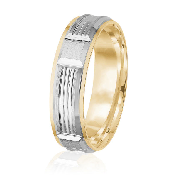 14K Gold Satin Wedding Band