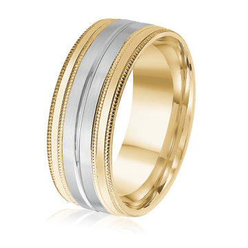 14K Gold Two-Toned Wedding Band