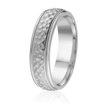 14K Gold Multi-Textured Wedding Band