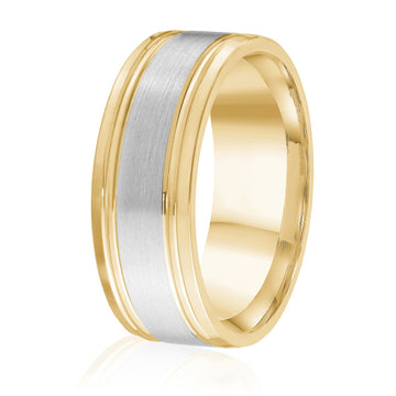 14K Gold Two Toned Wedding Band