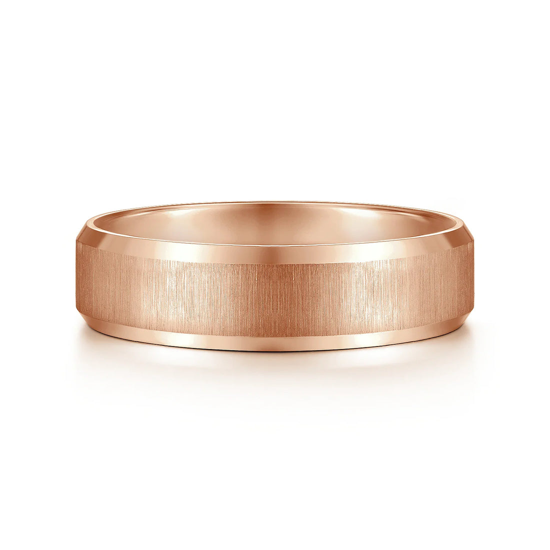 14K Gold Bevelled Edge Finish Wedding Band