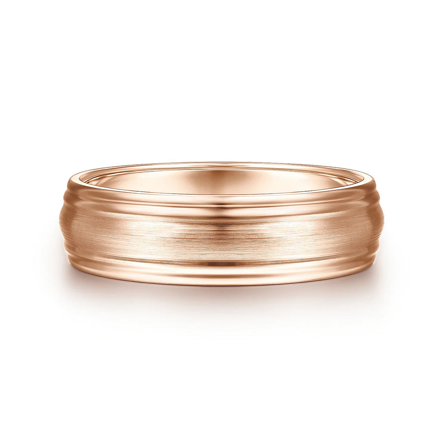 14K Gold Carved Wedding Band