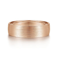 14K Gold Satin Finish Wedding Band