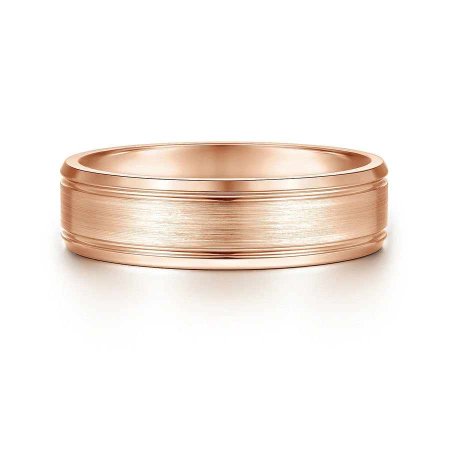 14K Gold Satin Finish Wedding Band