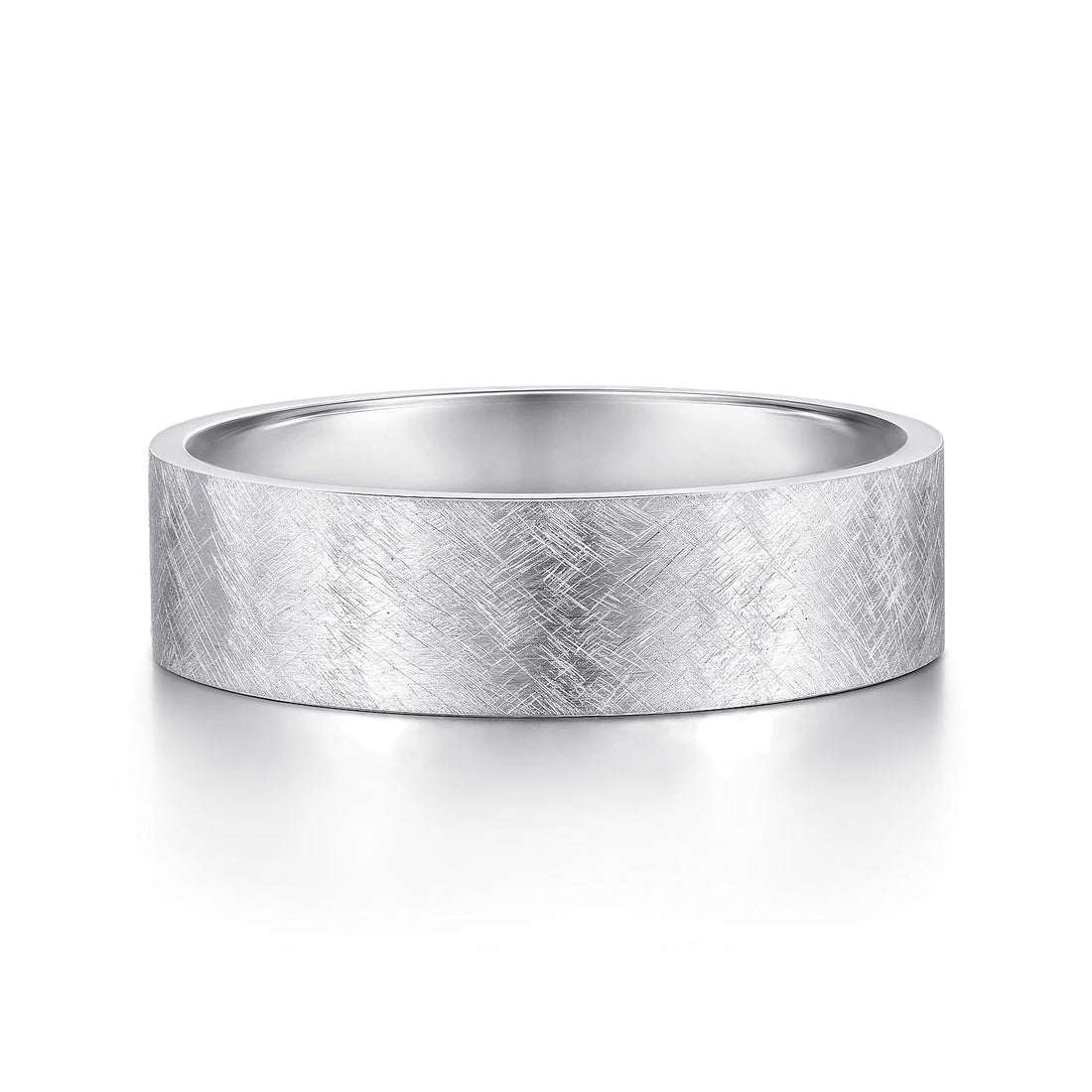 14K Gold Brushed Finish Wedding Band