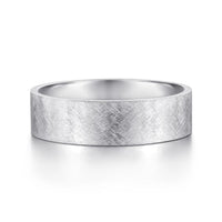 14K Gold Brushed Finish Wedding Band