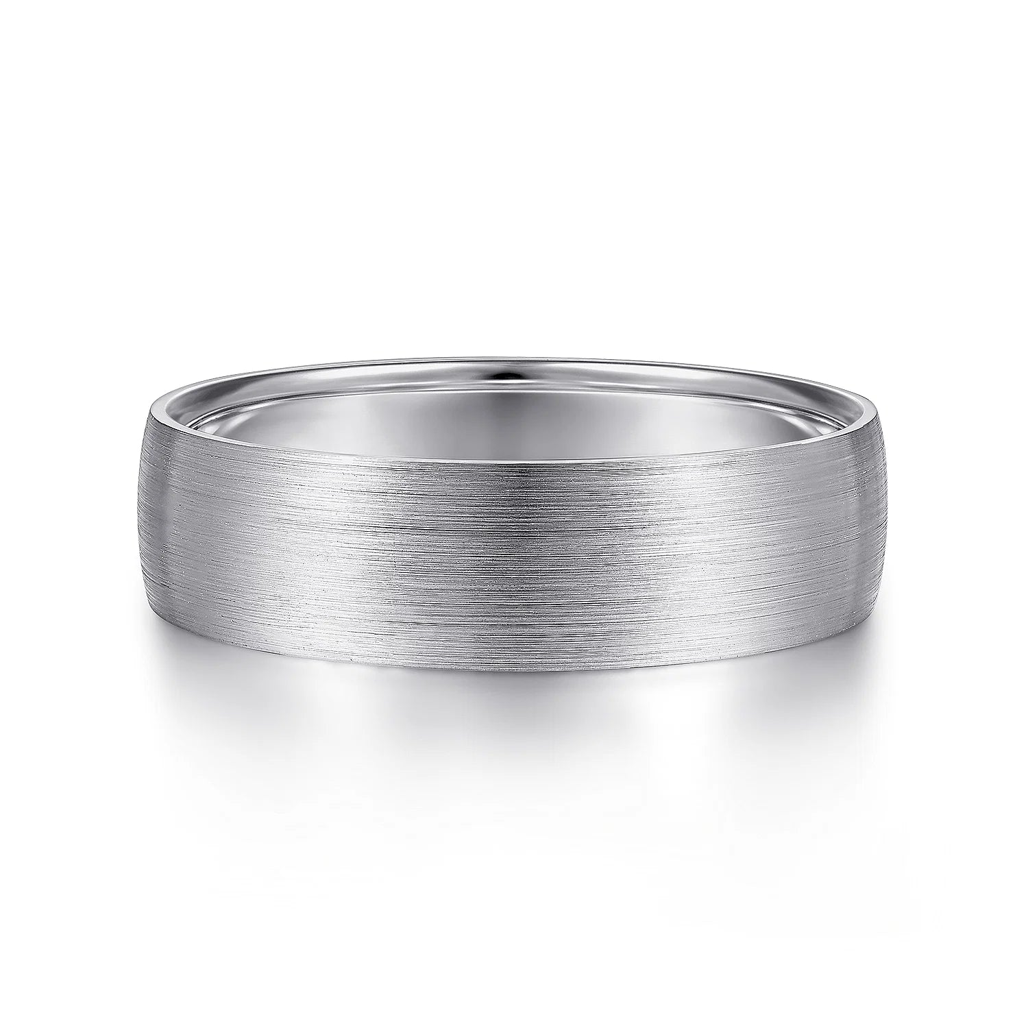 14K Gold Diamond Brush Wedding Band