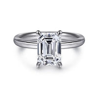 Gabriel & Co 14K White Gold Emerald-Cut Diamond Engagement Ring