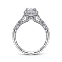 Gabriel & Co 14K White Gold Marquise Halo Diamond Engagement Ring