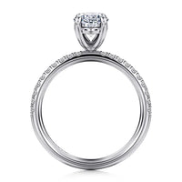 Gabriel & Co 14K White Gold Oval Multi-Stone Engagement Ring