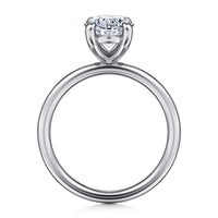 Gabriel & Co 14K White Gold Oval Solitaire Diamond Engagement Ring