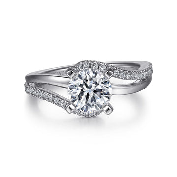 Gabriel & Co 14k White Gold Bypass Engagement Ring