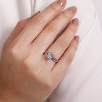 Gabriel & Co 14k White Gold Bypass Engagement Ring