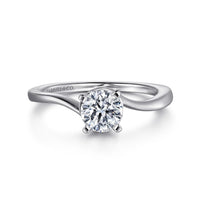 Gabriel & Co 14k White Gold Solitaire Engagement Ring