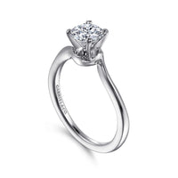 Gabriel & Co 14k White Gold Solitaire Engagement Ring