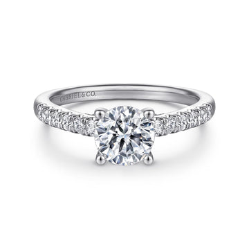 Gabriel & Co 14k White Gold Diamond Engagement Ring