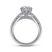 Gabriel & Co 14K White Gold Round Diamond Engagement Ring