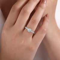 Gabriel & Co 14K White Gold Round Diamond Engagement Ring