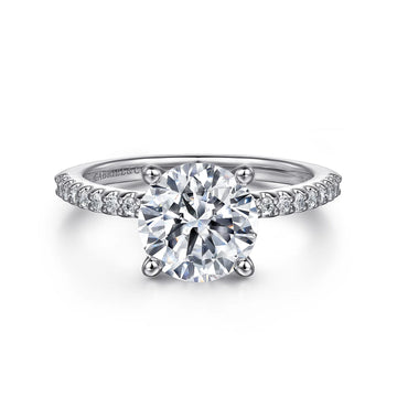 Gabriel & Co 14k White Gold Multi Stone Engagement Ring