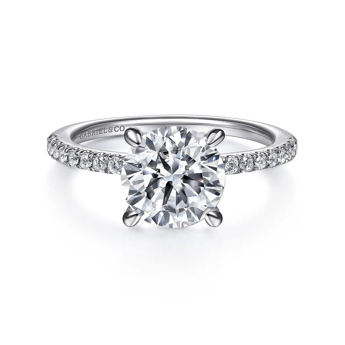 Gabriel & Co 14k White Gold Engagement Ring