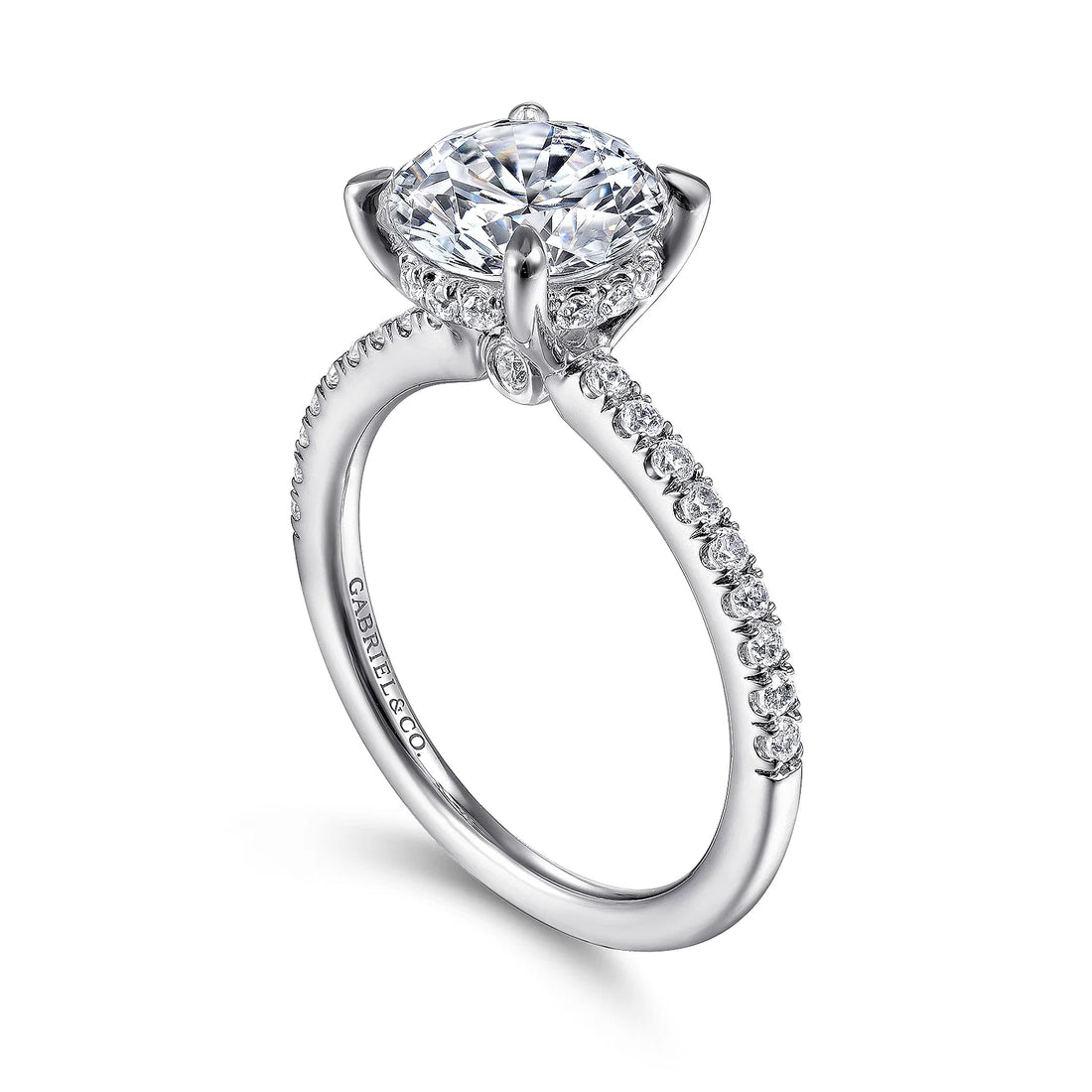 Gabriel & Co 14k White Gold Engagement Ring