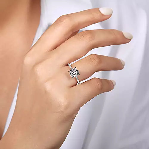 Gabriel & Co 14k White Gold Engagement Ring